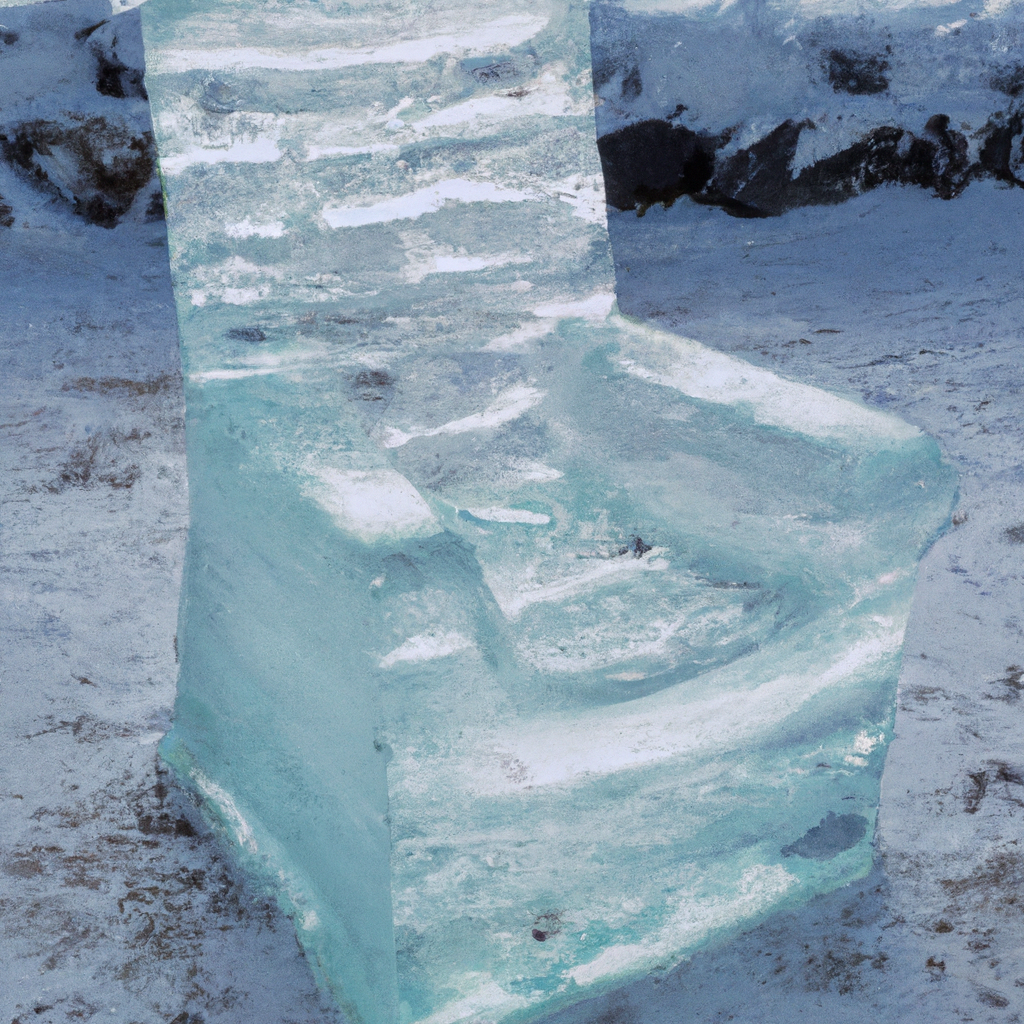 Кресло выполненное из льда